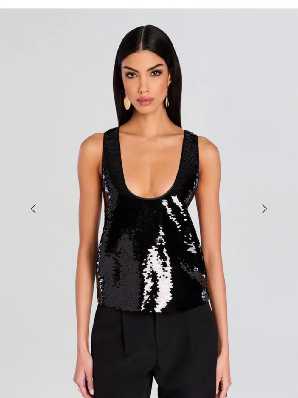Retrofete Mandy Sequin Top Size Small
